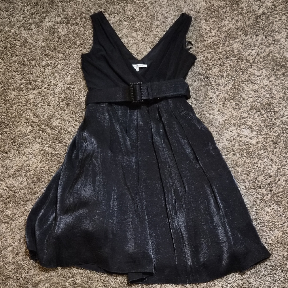 Evan Picone Black Dress with Elegant Detail